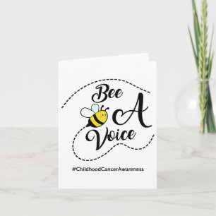 Bee A Voice Childhood Cancer Awareness Card