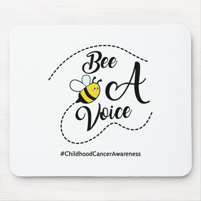 Bee A Voice Childhood Cancer Awareness  Mouse Pad (Front)