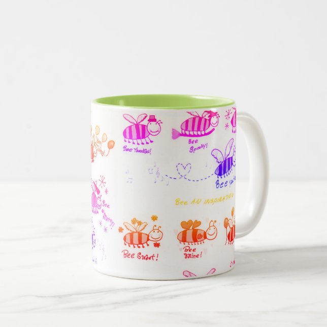 Bee An Inspiration Two-Tone Coffee Mug (Front Right)