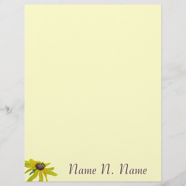 Bee and Black Eyed Susan Letterhead (Front)