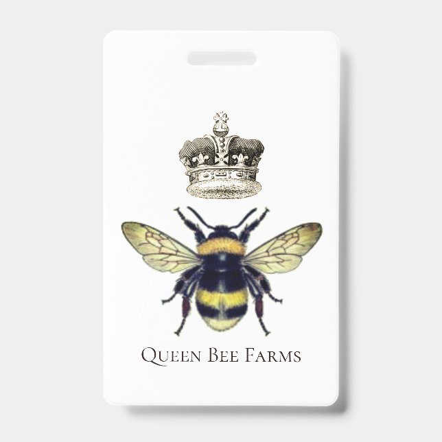 Bee and Crown Business ID Badge (Front)