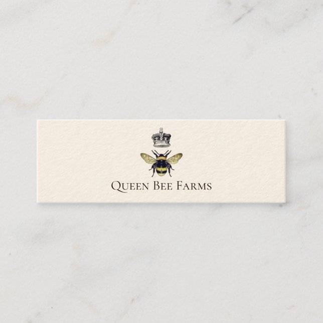 Bee And Crown Farm Apiary Mini Business Card (Front)