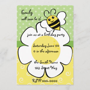 Bee and Daisy Invitation
