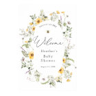 Bee and Delicate Wildflower Baby Shower Welcome