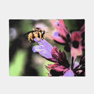 Bee and Flower dmcn Doormat