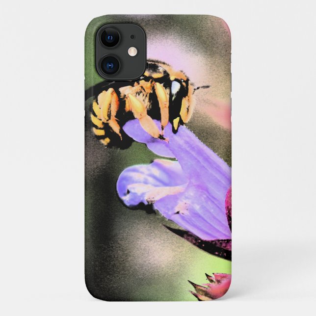 Bee and Flower iphcnm Case-Mate iPhone Case (Back)