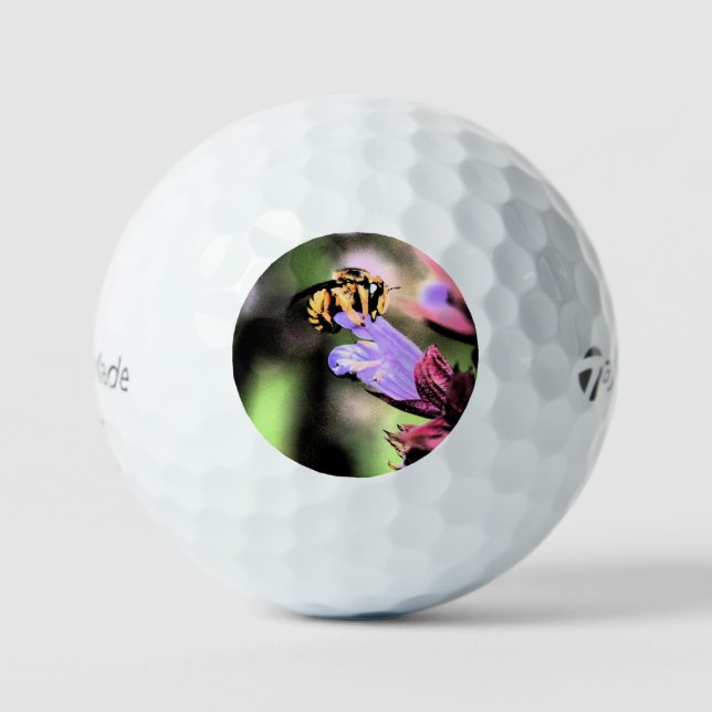 Bee and Flower tmtp5 gbcnm Golf Balls (Front)