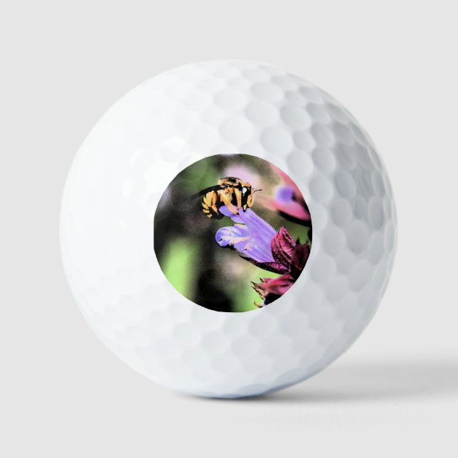 Bee and Flower va gbcnm Golf Balls (Front)