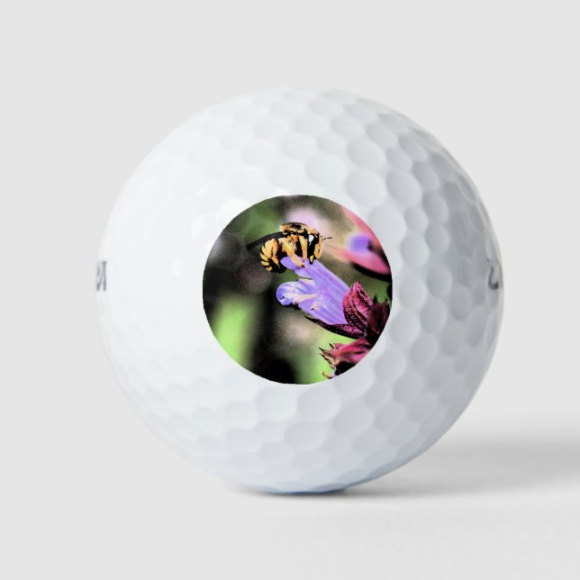 Bee and Flower wu gbcna Golf Balls (Front)
