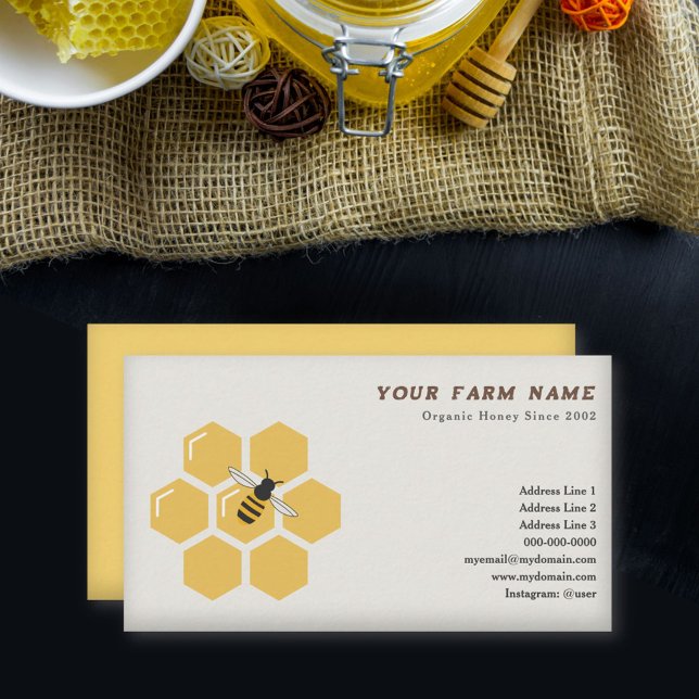 Bee and Honeycomb Business Card (Bee and Honeycomb Business Card)