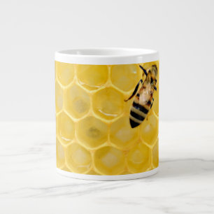 bee and honeycomb large coffee mug