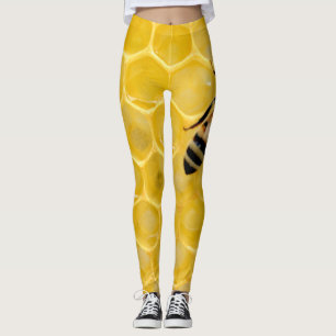 bee and honeycomb leggings