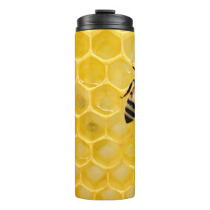 bee and honeycomb thermal tumbler