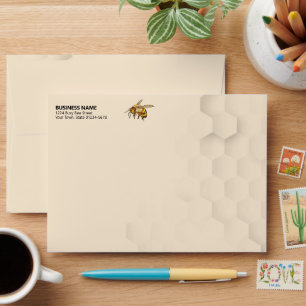 Bee and Honeycomb Watermark Envelope