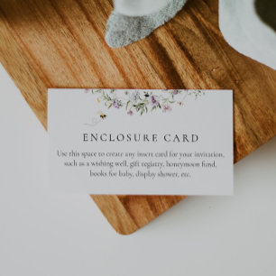 Bee and Lavender Custom Enclosure Card