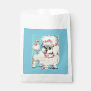 bee and poodle puppy favour bag