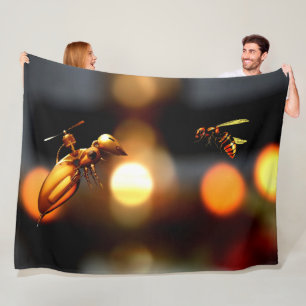 BEE and ROBOT BEE Fleece Blanket