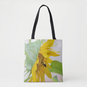 Bee And Sunflower Tote Bag