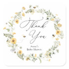 Bee and Wildflower Baby Shower Gift Tags