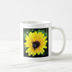 Bee and Yellow Flower Coffee Mug