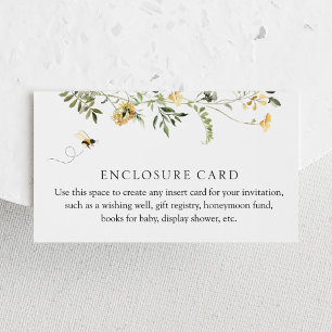 Bee and Yellow Wildflower Enclosure Card