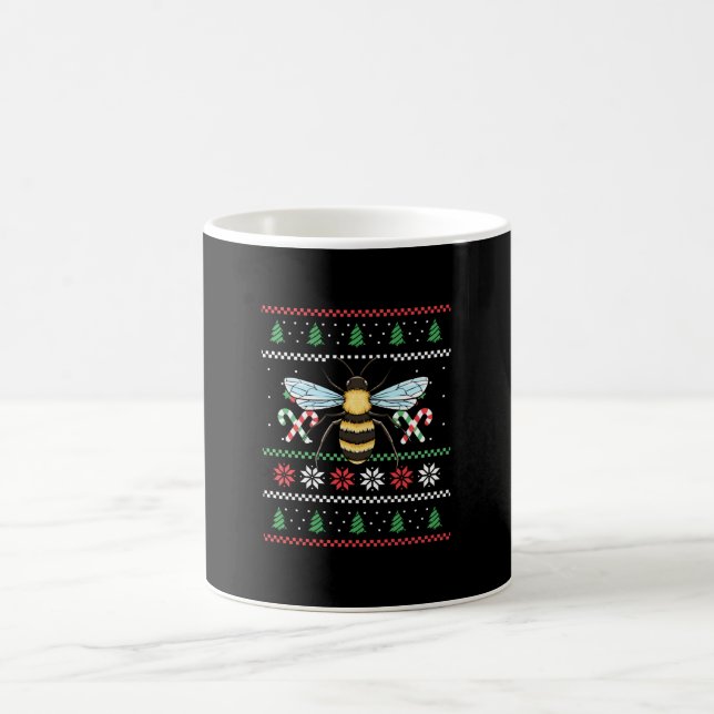 Bee Animal Bee Ugly Christmas Coffee Mug (Center)