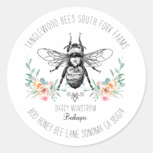 Bee Apiary Beekeeper Business Product Labels