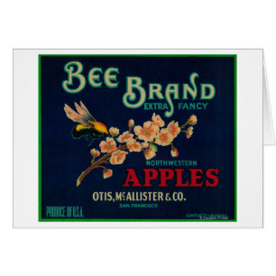 Bee Apple Crate Label