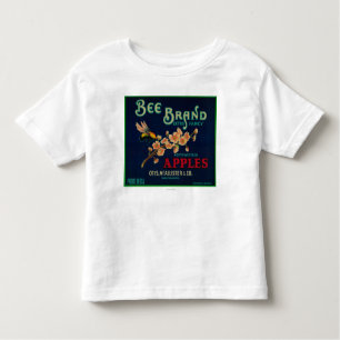 Bee Apple Crate Label Toddler T-Shirt