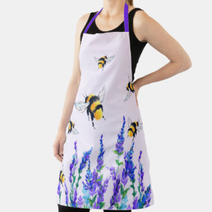 Bee Apron with Flowers - Custom Colours