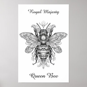 Bee art poster