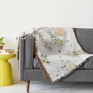 Bee Art Throw Blanket