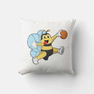 Bee as Basketball player with Basketball Cushion