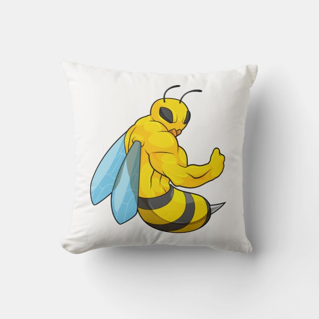 Bee as Bodybuilder Cushion (Front)