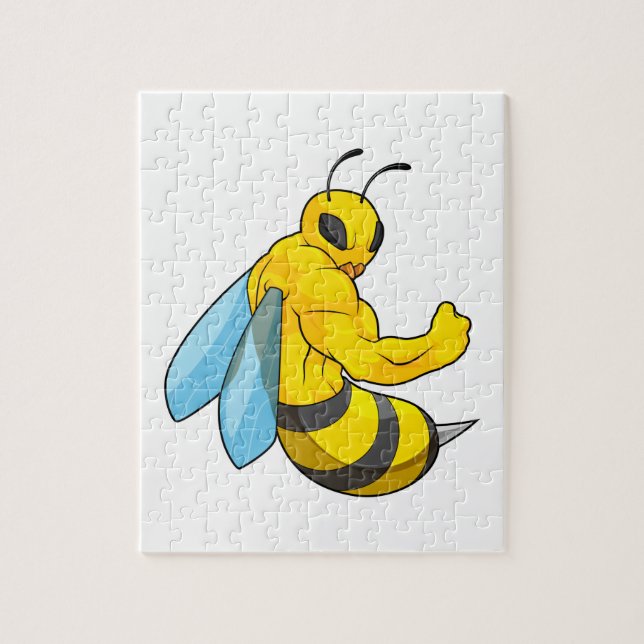Bee as Bodybuilder Jigsaw Puzzle (Vertical)