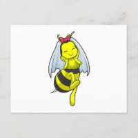 Bee as Bride at Wedding with Veil