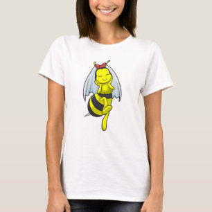 Bee as Bride at Wedding with Veil T-Shirt