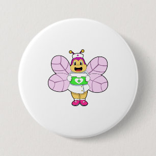 Bee as Nurse with First ait kit 7.5 Cm Round Badge