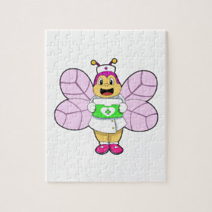 Bee as Nurse with First ait kit Jigsaw Puzzle