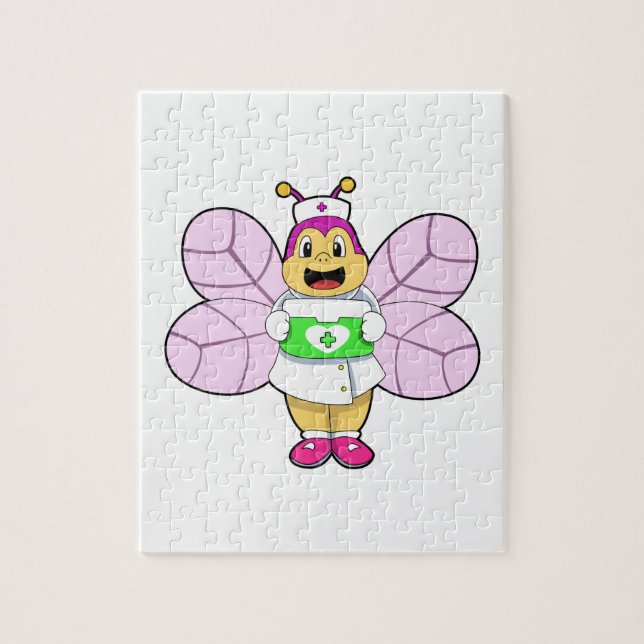 Bee as Nurse with First ait kit Jigsaw Puzzle (Vertical)