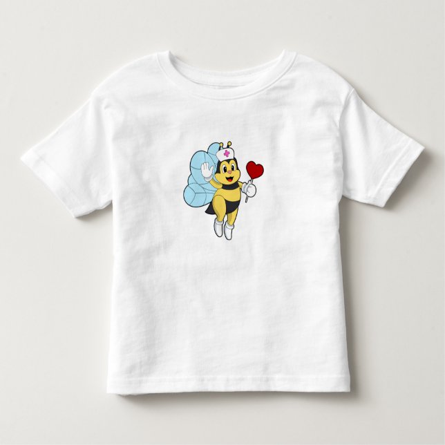 Bee as Nurse with Heart.PNG Toddler T-Shirt (Front)