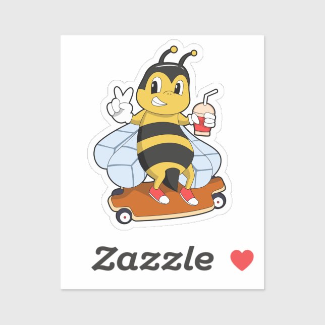 Bee as Skater with Skateboard (Sheet)