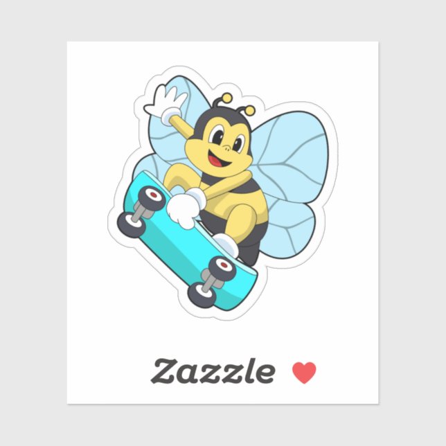 Bee as Skater with Skateboard (Sheet)