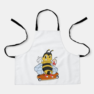 Bee as Skater with Skateboard Apron