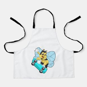 Bee as Skater with Skateboard Apron