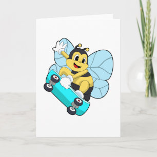 Bee as Skater with Skateboard Card