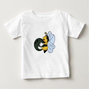 Bee at Bowling with Bowling ball Baby T-Shirt