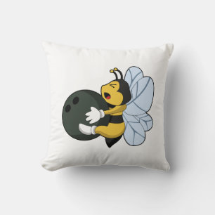 Bee at Bowling with Bowling ball Cushion