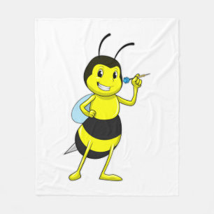 Bee at Darts with Dart Fleece Blanket