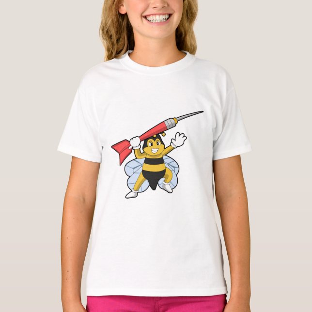 Bee at Darts with Dart.PNG T-Shirt (Front)